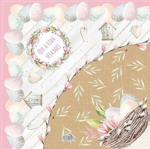 Embalagem saco envelope 35x35cm para Ovos de Páscoa - 05 unidades - Cromus