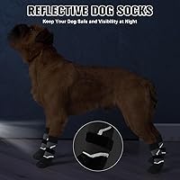 Vista 25 de BEAUTYZOO 6 calcetines para perros para evitar lamer las patas, zapatos antideslizantes para suelos de madera dura en pavimentos calientes, botas