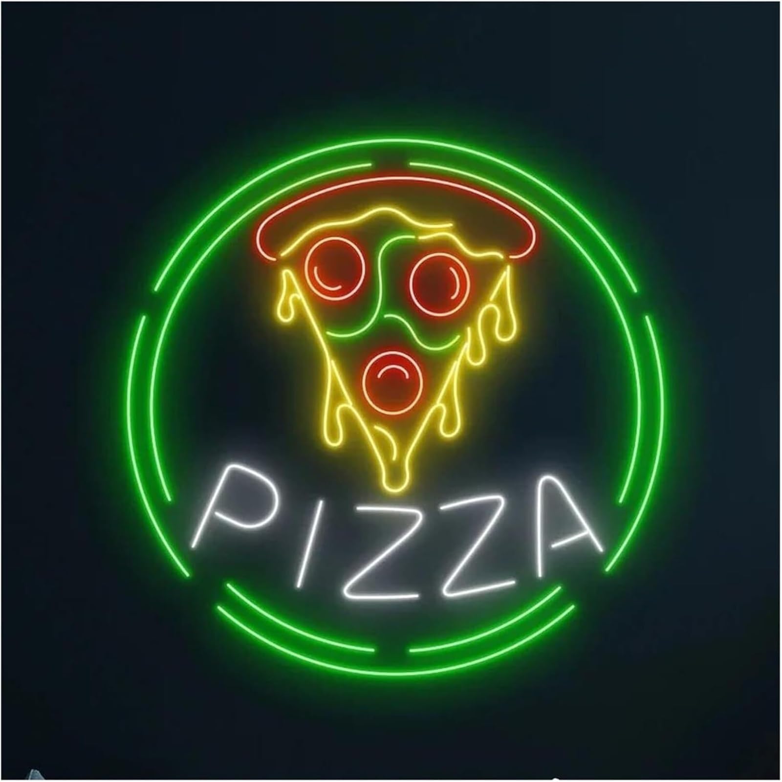 Zynther Neon lamp Soothing Ambiance Pizza Neon Sign Light Powered by, for Pizzeria, Italian Restaurant
