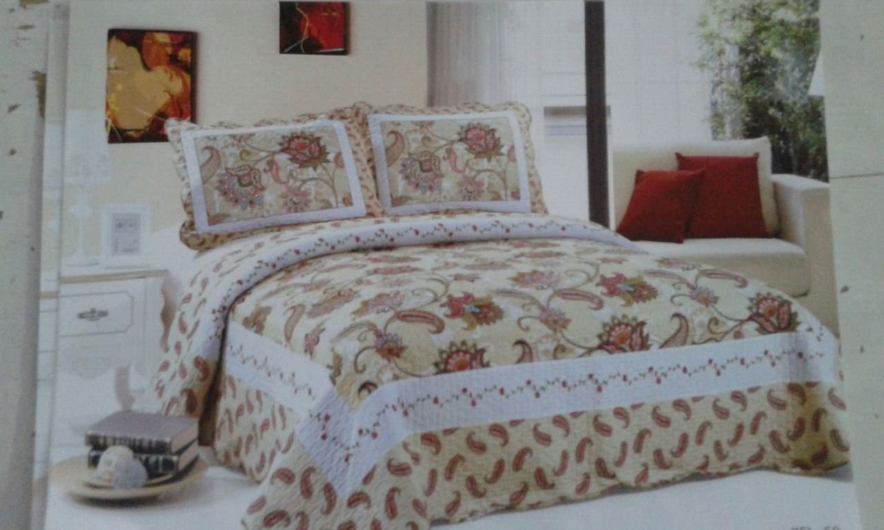 Biaba Collection Rajwada Living Color Printed Design 1 Double Bedsheet Actual this is Micro Fab in Cotton Finilsh of Size 220X240 cm With 2 Pillow Covers of Size 46*69 cm and Cushion Cover Size 40X40 (Colour may Be Slightly Vary Due to Photographic Effect)