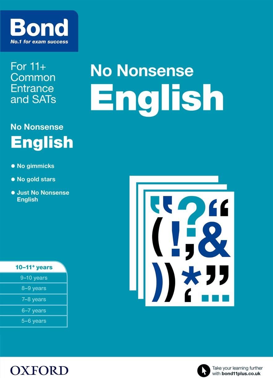 Bond: English No Nonsense: 10-11+ years