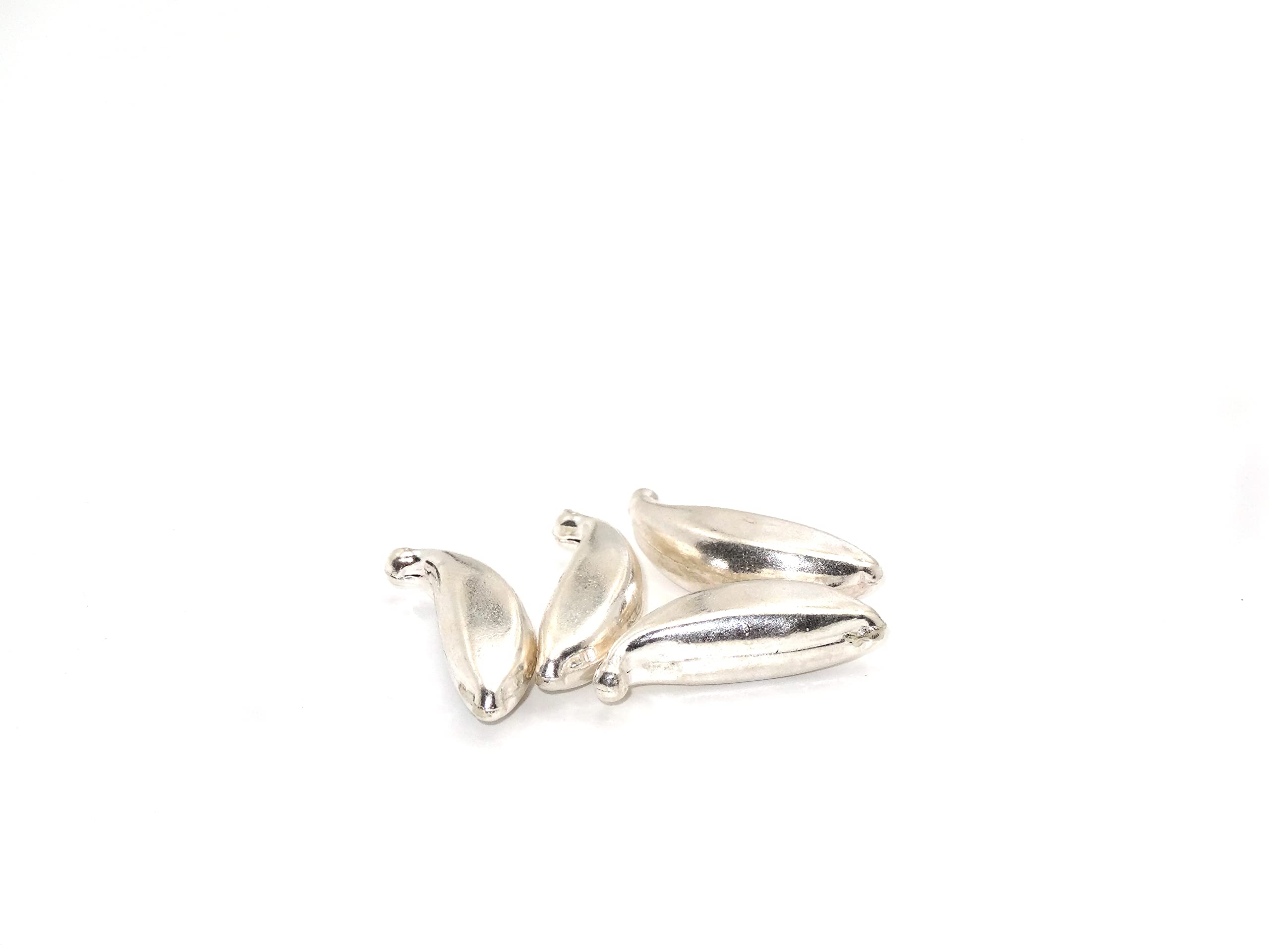 Sterling Silver Medium Size Banana for Puja, Vastu | 1 Piece | With Certificate Of Authenticity and 925 Stamp | 6 Months Warranty-image-1