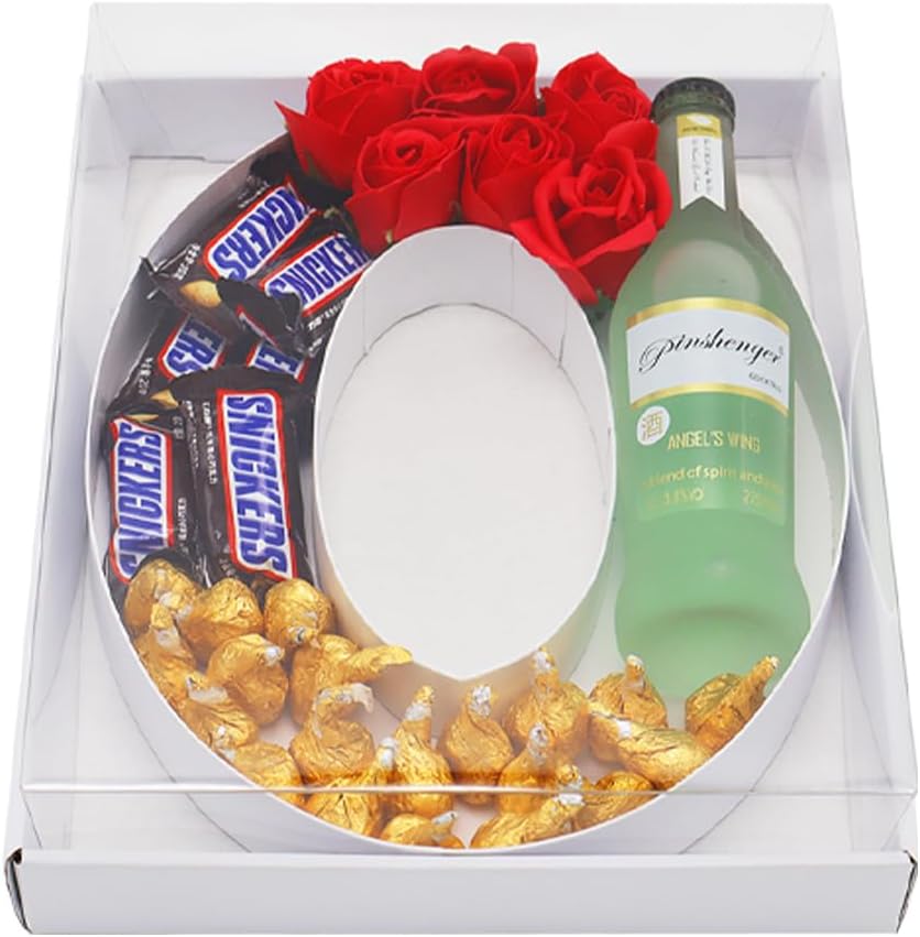 12" 2025 Charcuteire Number Fillable Box with Lid for Gracuation Decoration Party Treat