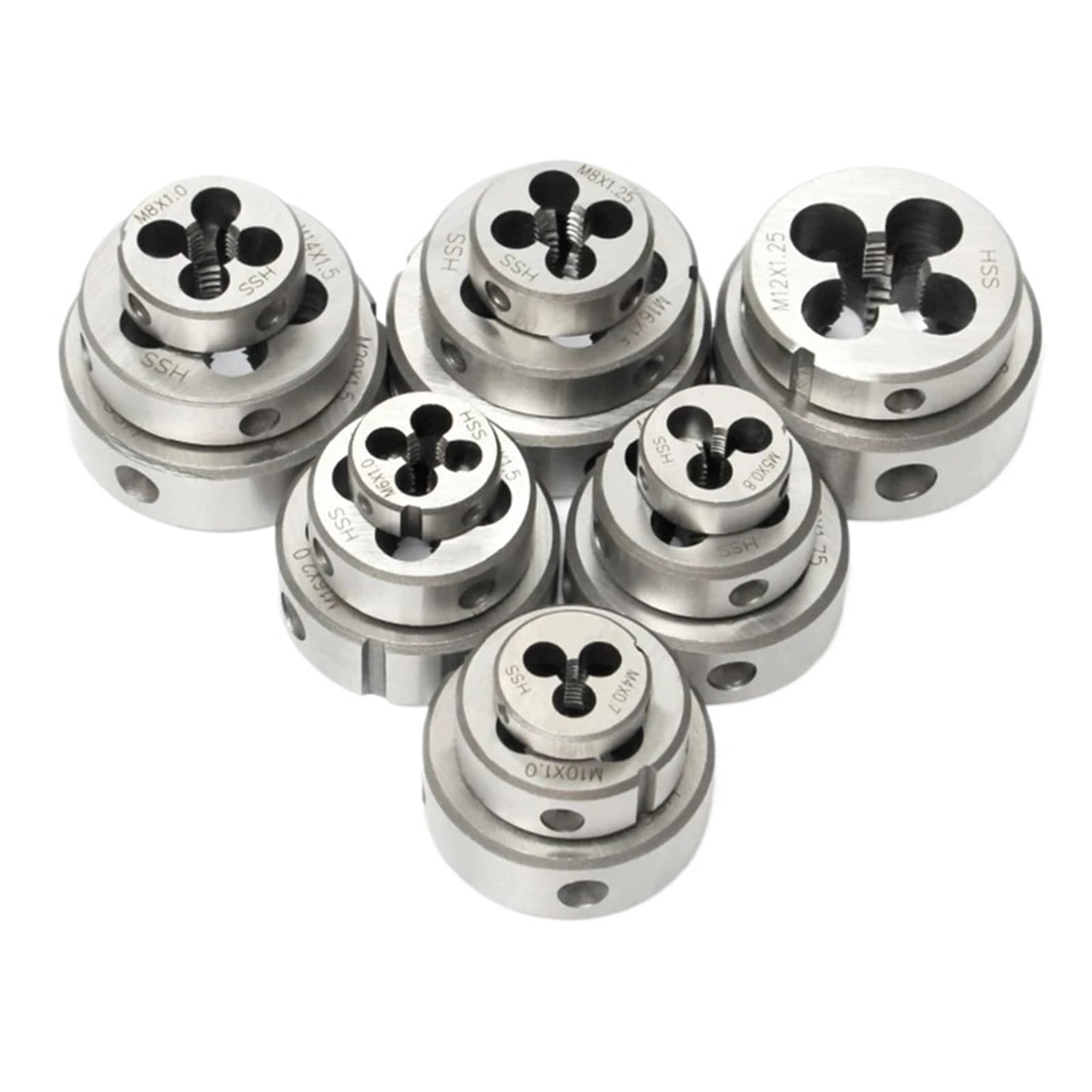 Machos de roscar, Terraja, HSS-CO M35 8% Terrajas redondas métricas Dientes estándar Herramienta de corte Rosca externa derecha for acero inoxidable M2 ~ M42(M10x1.5)