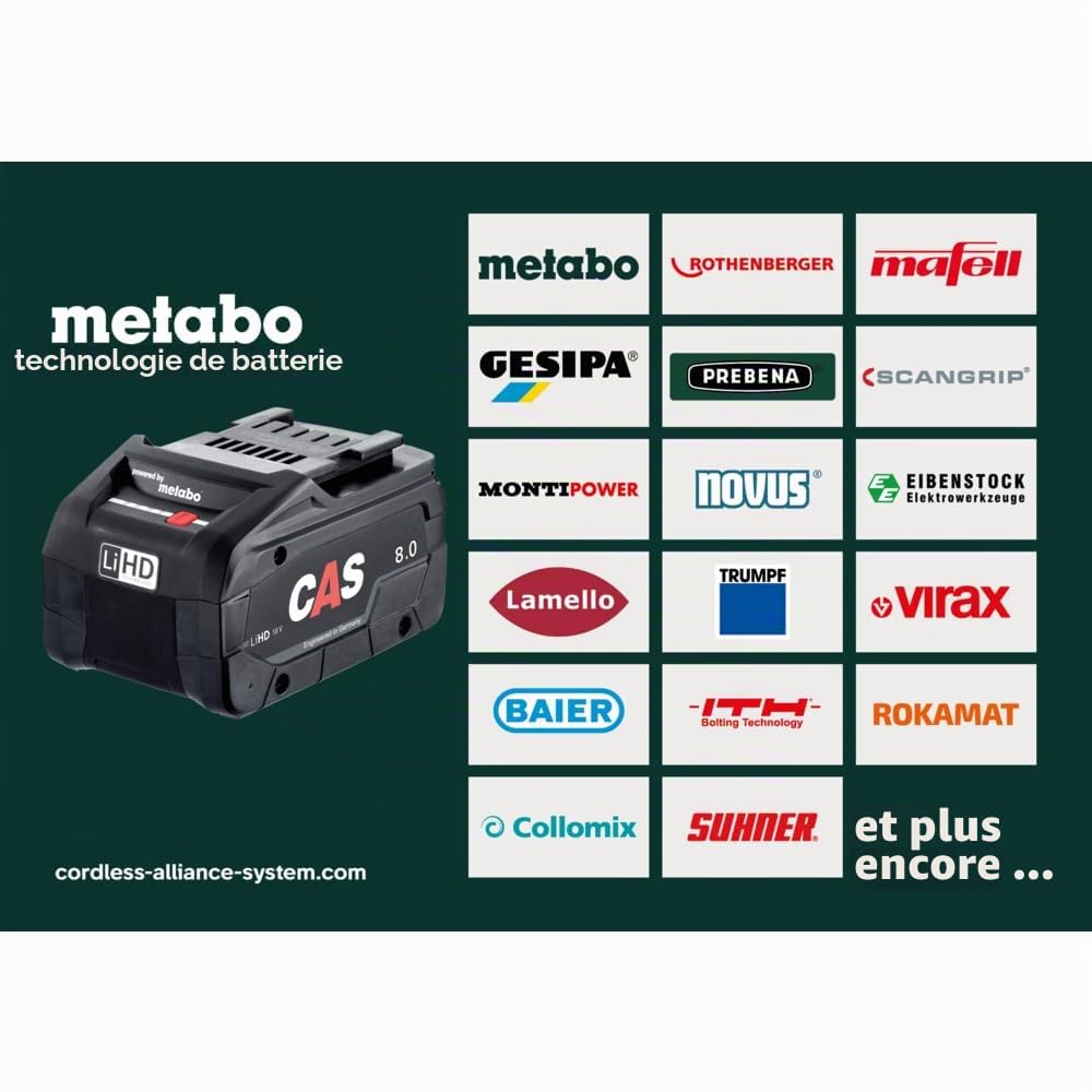 metabo SSW 18 LTX 550 BL Visseuse à Percussion sans Fil, 18 V, 550 Nm