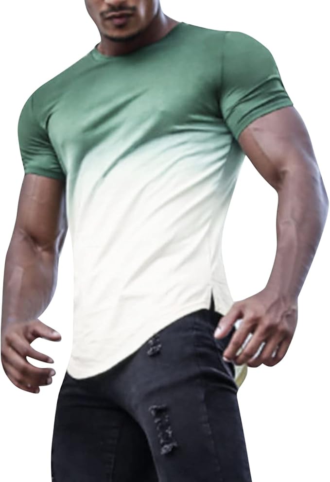 Amazon Tシャツ 半袖 メンズ ビッグシルエット 無地 春服 夏服 おしゃれ 大きいサイズ シンプル ロングtシャツ 上着 ビッグt グラデーション カットソー ゆったり カジュアル プルオーバー ワイシャツ かっこいい 柔らかい 肌触り 快適 Tシャツ カットソー 通販