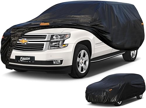 Vista 53 de Kayme - Cubierta impermeable resistente de 6 capas para camioneta, apta para todo clima, protección para exteriores contra lluvia y rayos UV, ajuste