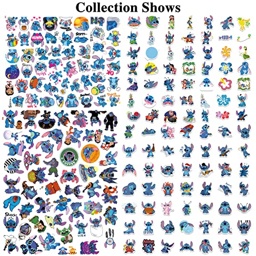 GTOTd Cute Cartoon Stickers (200 Pcs) Gifts Merch Blue Monster Party Supplies Vinyl Decor for Laptop Skateboard Guitar Luggage Water Bottle for Teens - Image 2