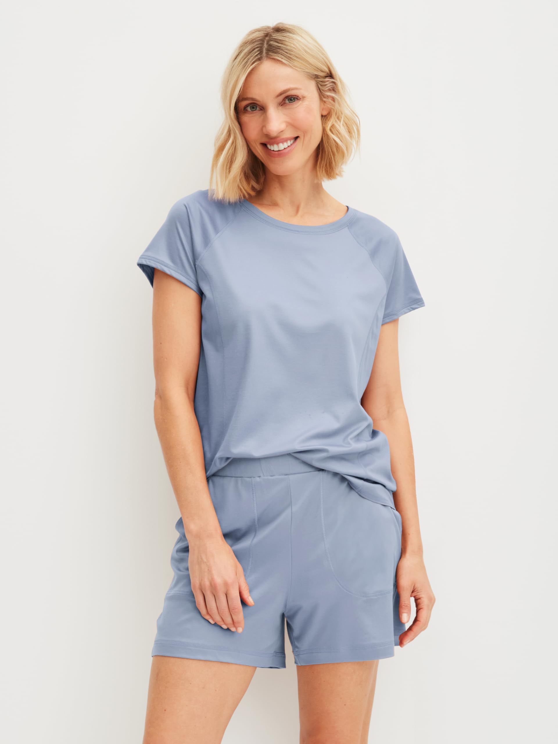 CALIDA Deepsleepwear Cooling T-Shirt Damen, mit Rundhalsausschnitt
