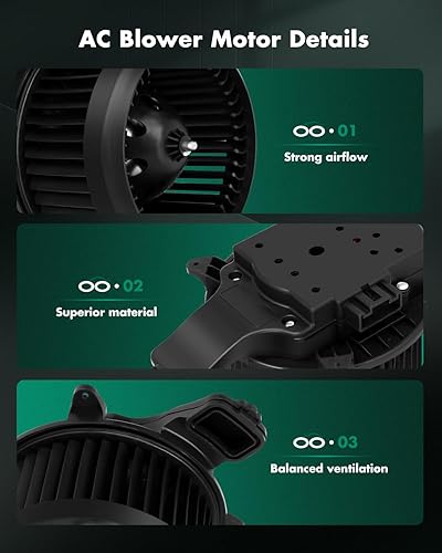 Vista 1131 de SCITOO 700188 Reemplazo del motor del ventilador HVAC con jaula de ventilador para Toyota Tacoma 2005-2015, reemplazo OE - 87103-04043, 87103-04044