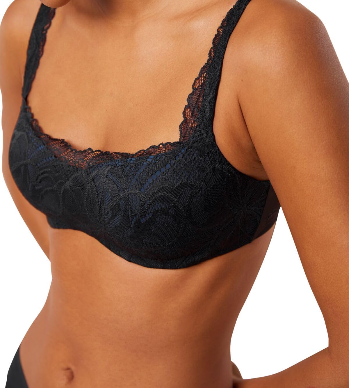 Triumph Damen Spitzen-BH Body Make-Up Illusion Lace Balconette, ohne Bügel, ohne Polsterung, Verstellbare Träger