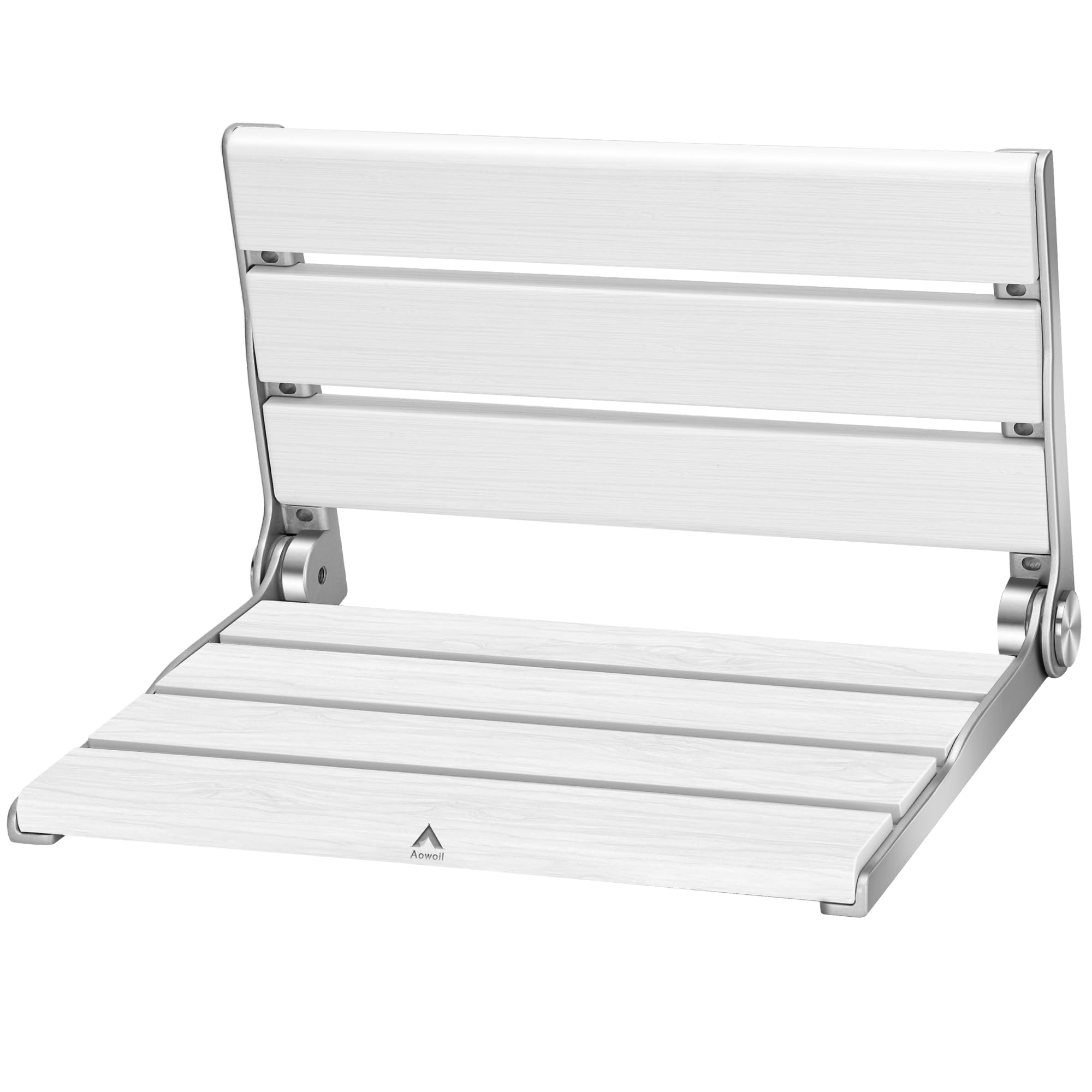 Sponsored Ad - Wall Mounted Shower Seat – 16IN Teak Fold Down Shower Seat for Elderly, Disabled & Pregnant Women – Sturdy Shower Benches for Inside Shower with 400LB Capacity – 2025 Premium White Shower Bench