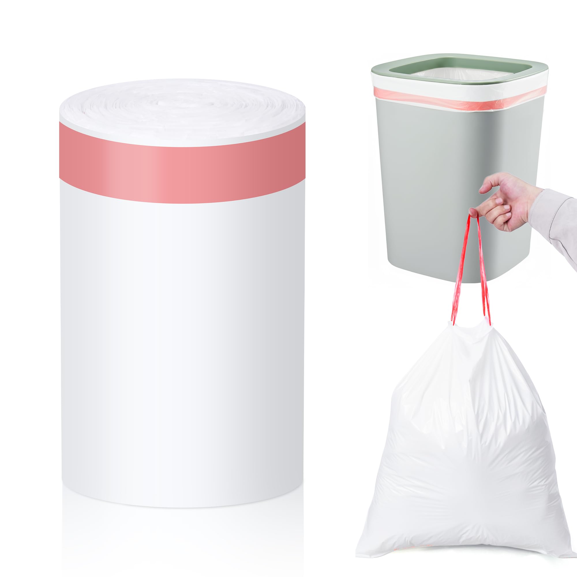 MakMeFre 100% Reciclado Bolsas de Basura,Extra Resistentes 50 Litros Bolsa Basura (60x70cm,100Bolsas)