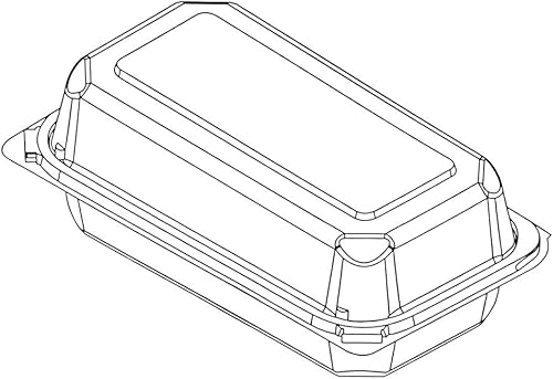 Miniatura 42 de Smygoods Recipientes de plástico para alimentos (paquete de 25-8x8x3 3/8) para llevar, contenedor de alimentos con bisagras Contenedor de concha