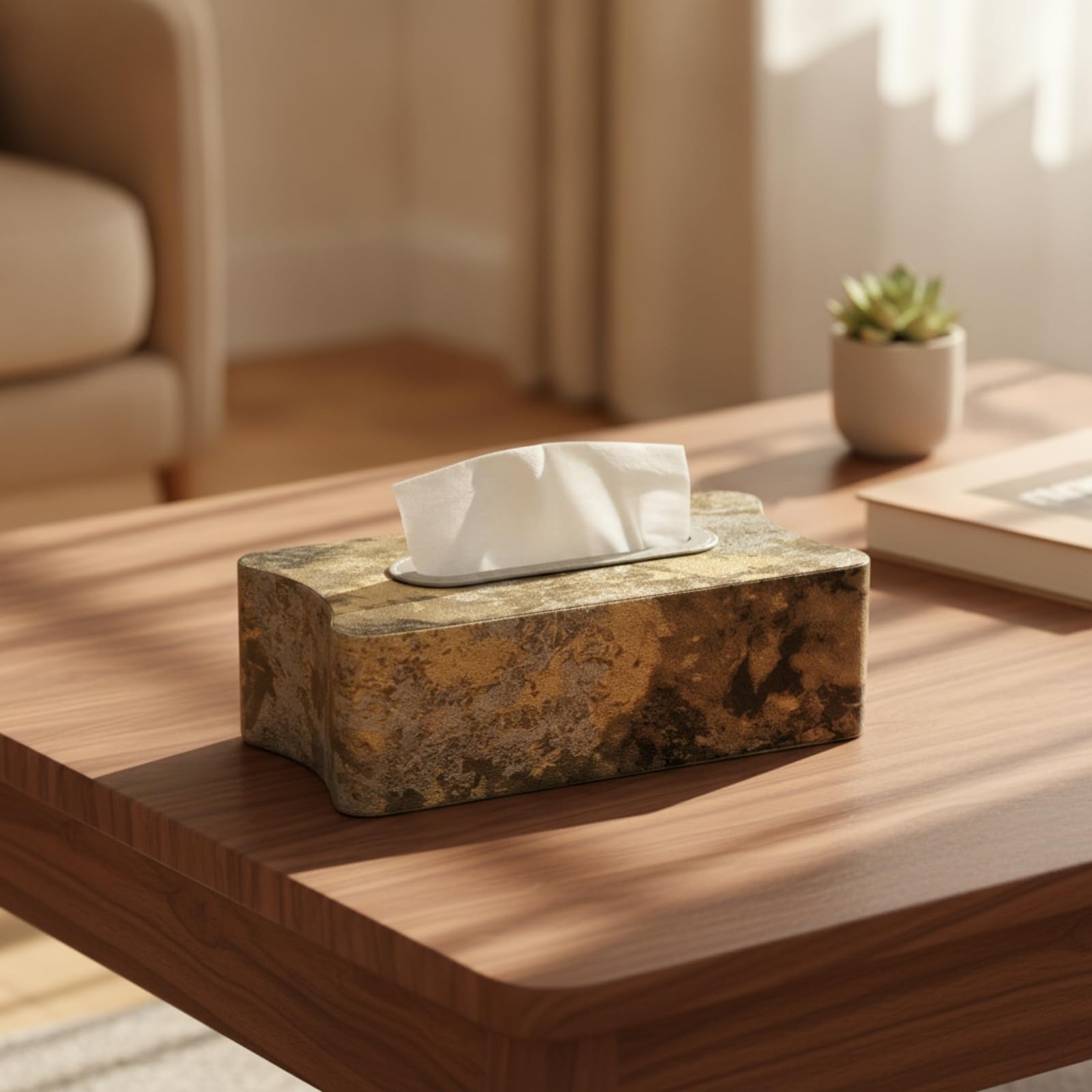 Boîte à Mouchoirs en Bois Décorative