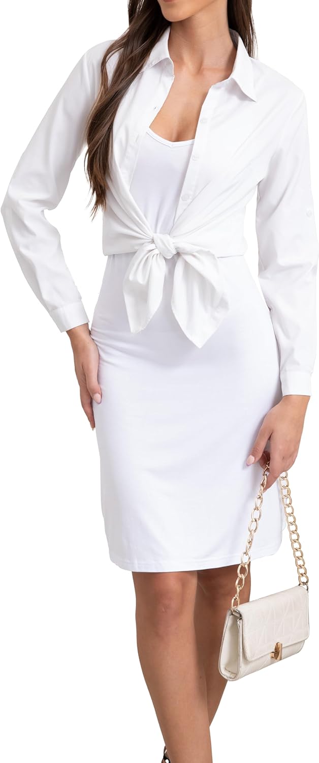 Women's Full Slips for Under Dresses Adjustable Spaghetti Straps Sexy V Neck Cami Nightgown - Image 5