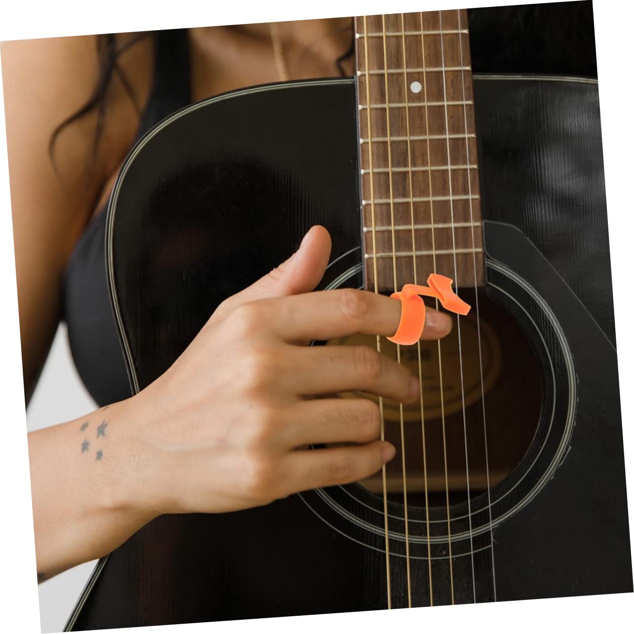 ibasenice 6stücke Anti-rutsch Gitarren-pick- Für Anfänger Praktische Fingerabdeckungen Gitarre Schützt Picks Vor Verlust Für Gitarrenliebhaber Und Musiker
