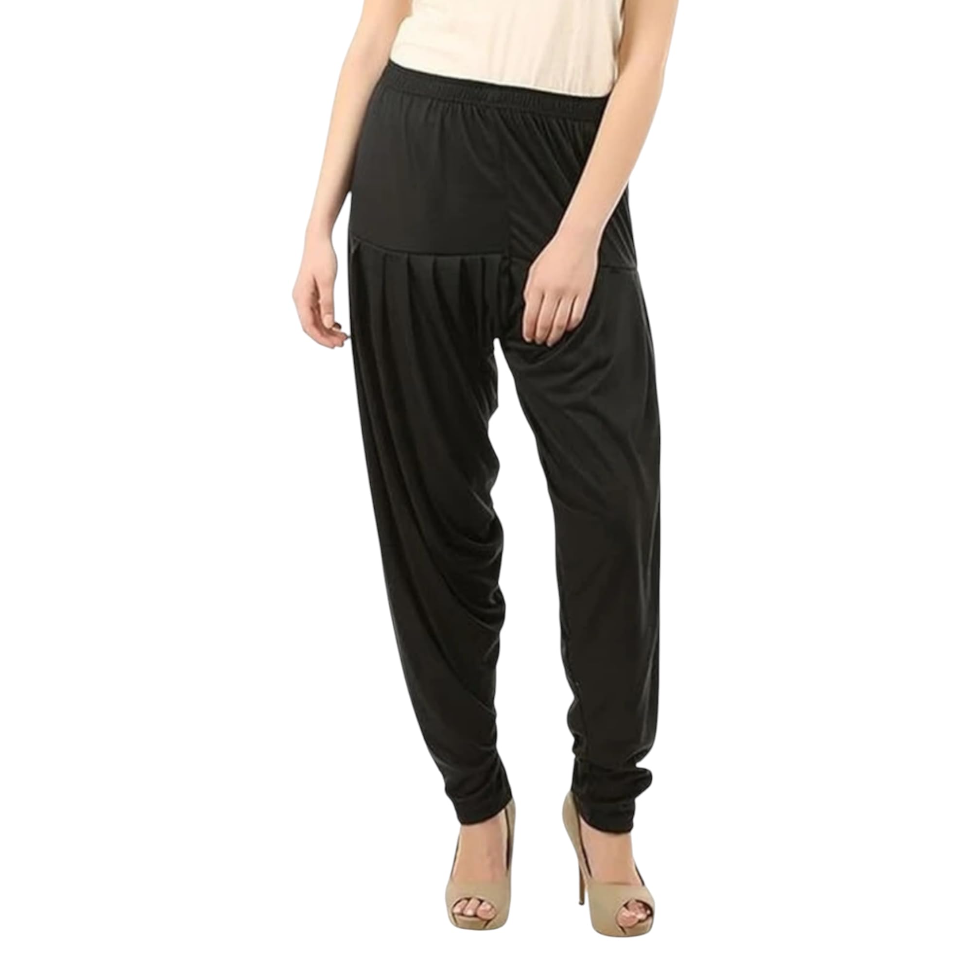 Women's Viscose Rayon Patiala Pants – Stretchable Ethnic Bottom Wear with Pleats for Casual & Traditional Outfits-picture-20