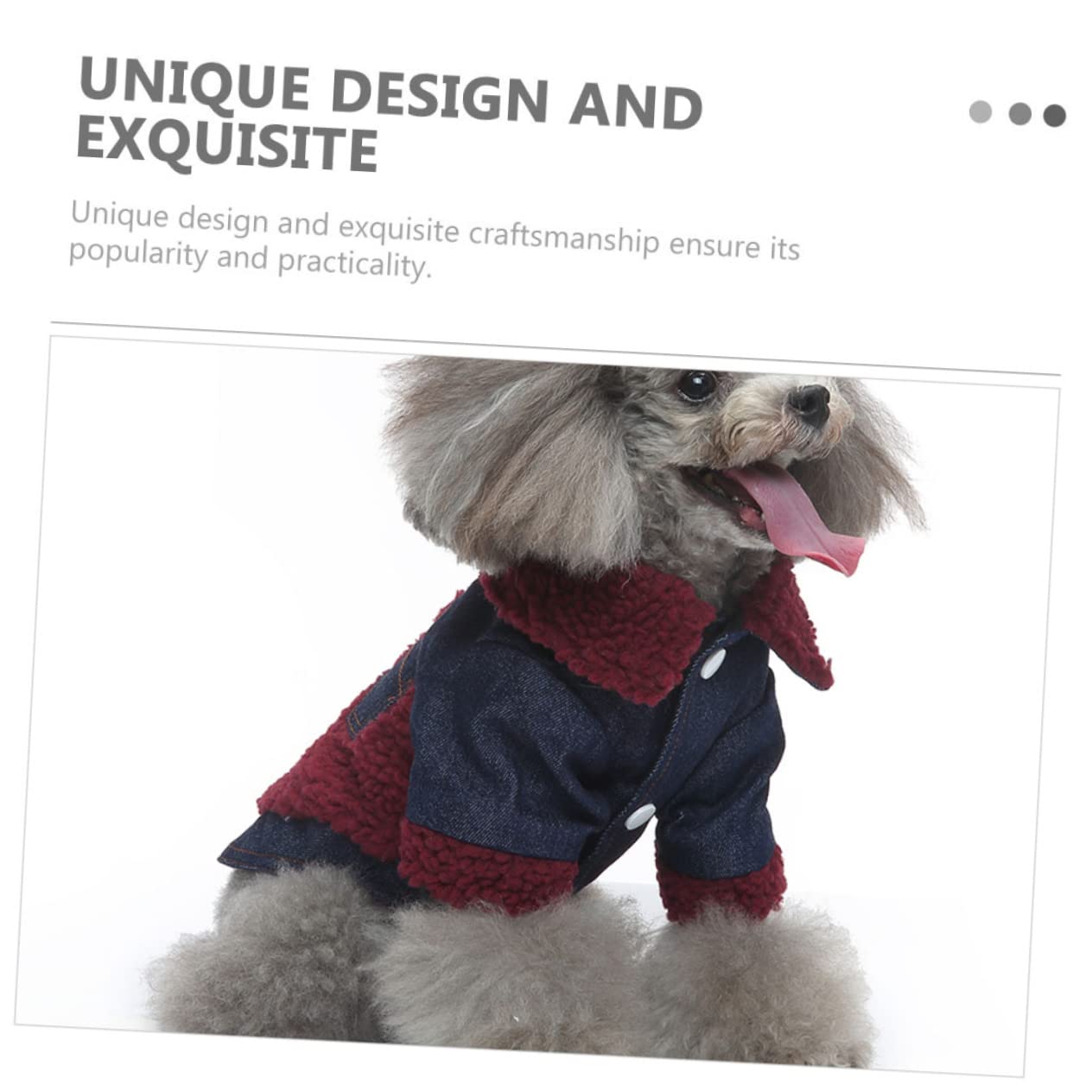 SUPVOX 3 Pezzi Giacca Per Cuccioli Per Cani Cappotto Caldo in Tessuto Traspirante Elegante Abbigliamento Per Animali Domestici