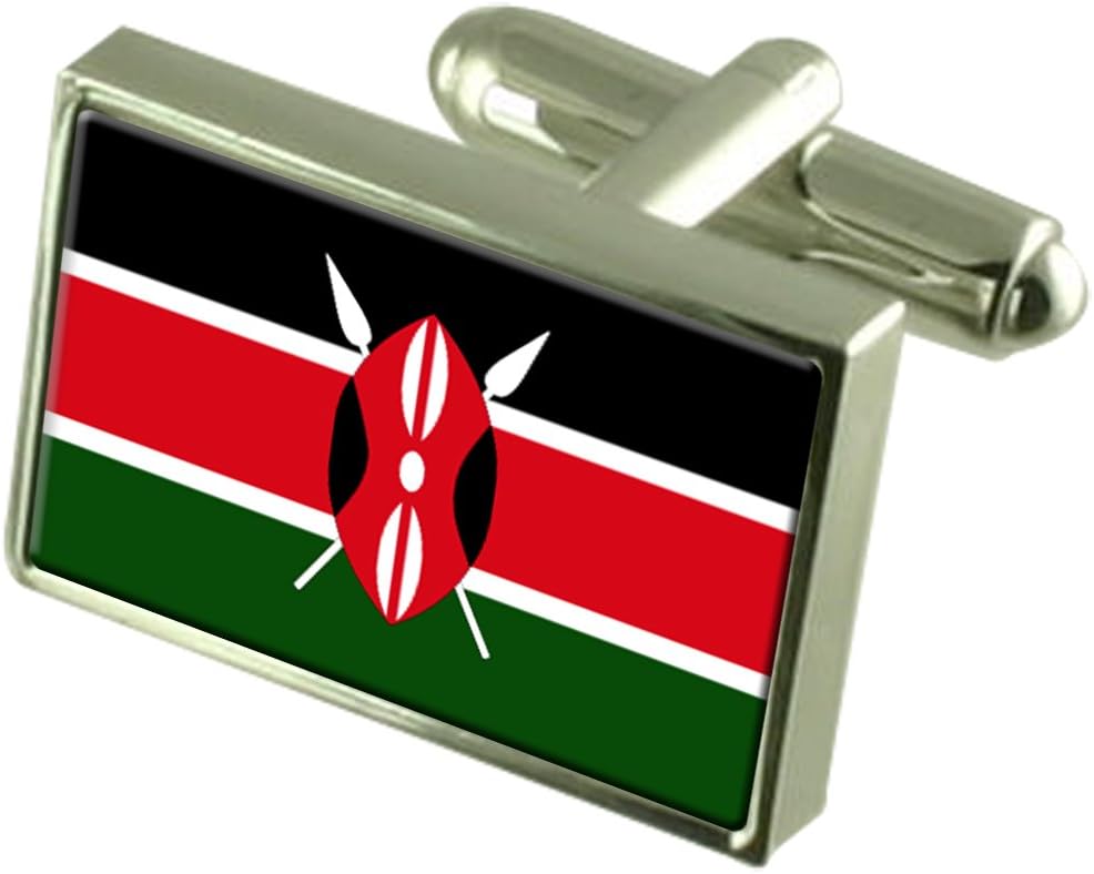 Kenya Flag Cufflinks Pouch