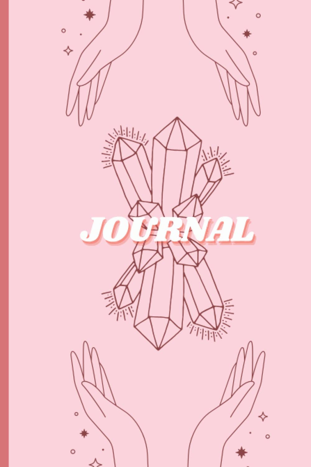 Journal: Pink Lined Journal with Magic Crystal Design - 100 pages - 6x9"