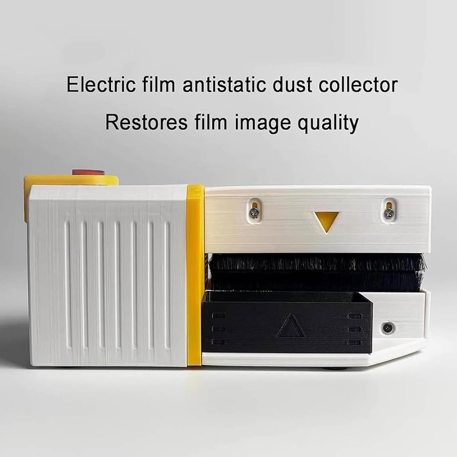 Kit de eliminación de polvo de película eléctrica con ventilador de filtro y cepillo de limpieza de lana suave, perfecto para películas negativas 135/120, mejora la claridad, herramienta ideal de