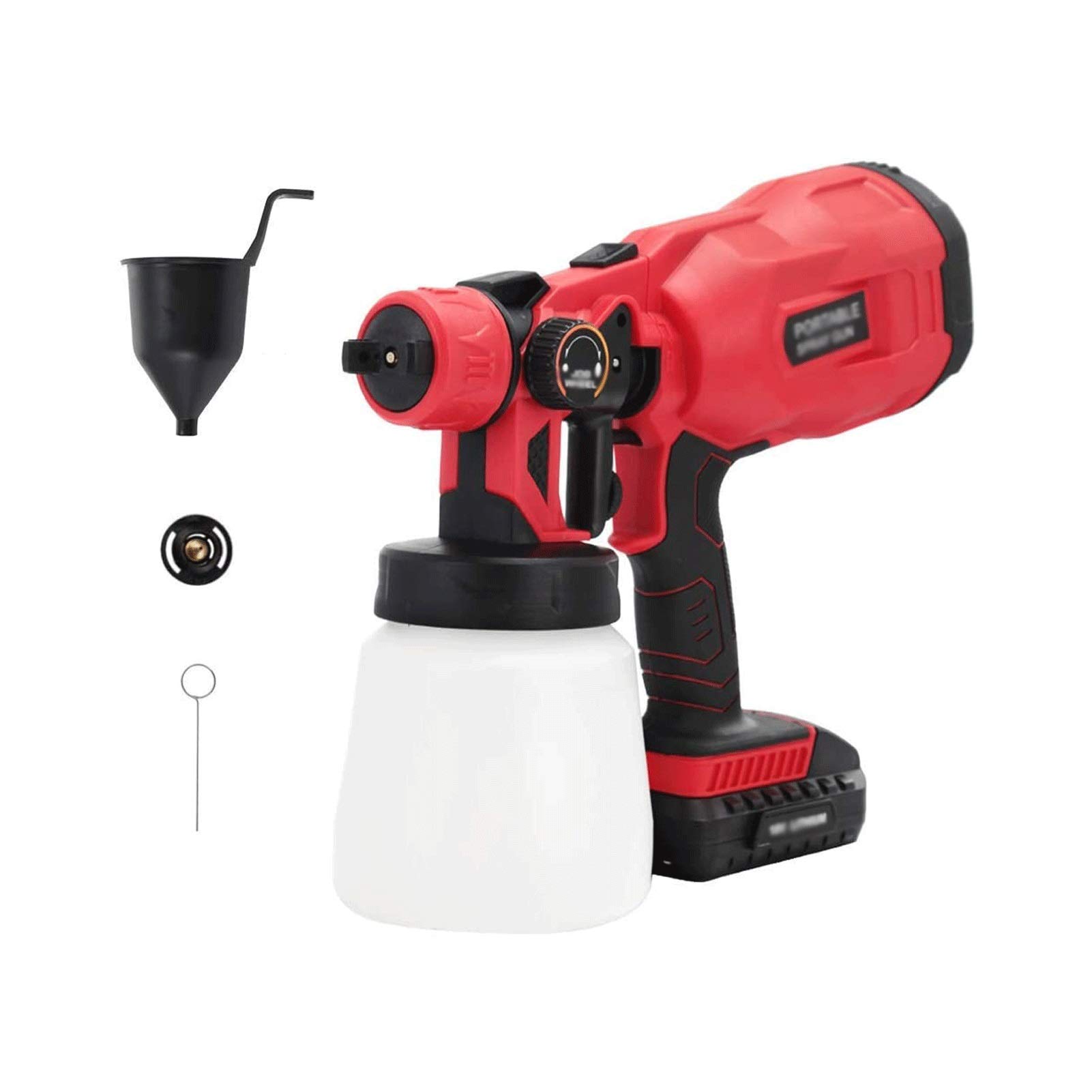 Pulverizador de Pintura eléctrico portátil de 1200 ml/min, Motor de 120 W, Controles de Flujo de Pintura y Aire Ajustables, Recipiente de 800 ml, 3 Patrones de pulverización