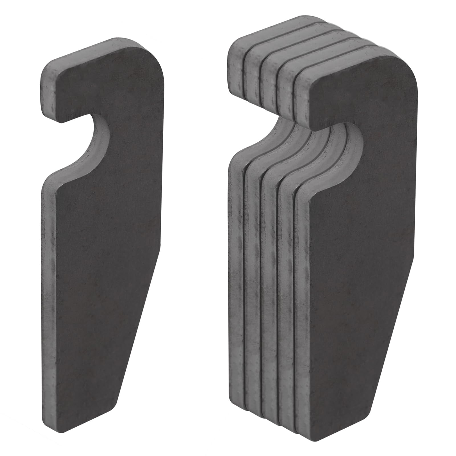 6 Pcs Weld On Brackets, Steel Bar Latch Keeper, Slotted Size 21x23mm, Gate Catch Strike Plate for Semi Fence Trailer, Thickness 8mm