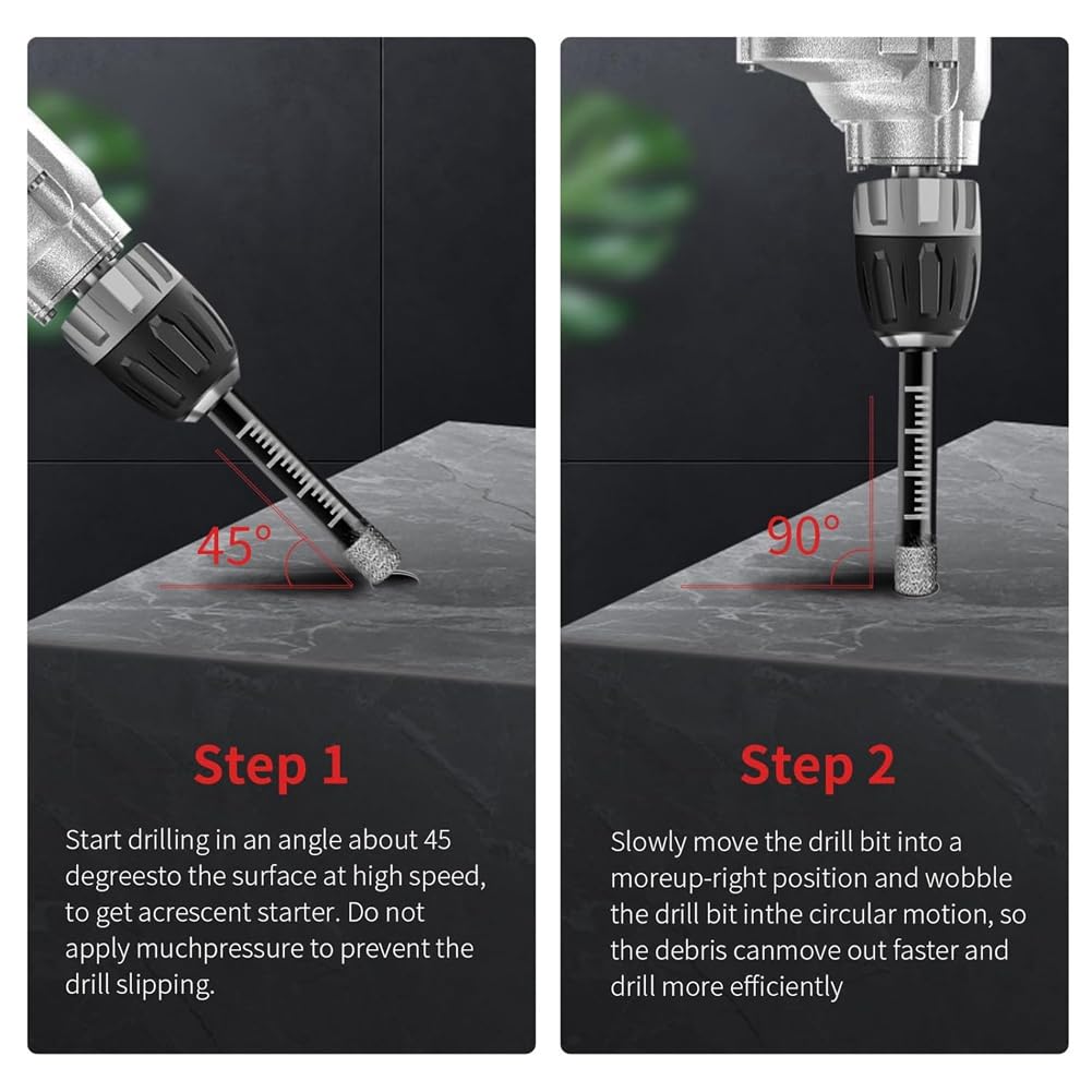 Folewr Set Di 5 Punte Per Trapano, Per Piastrelle, Ceramica, Vetro - Foto 10