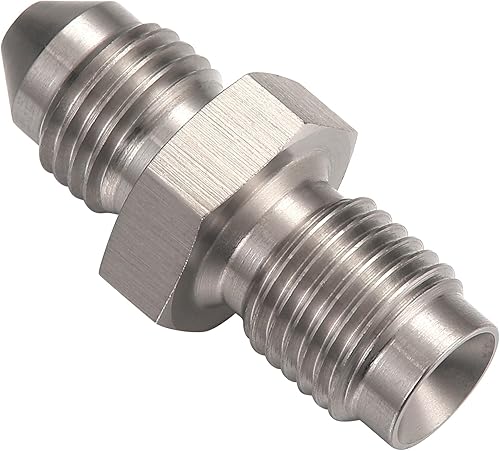 Miniatura 5 de 3AN macho a 38-24 macho invertido Flare adaptador de freno de acero inoxidable conector de montaje