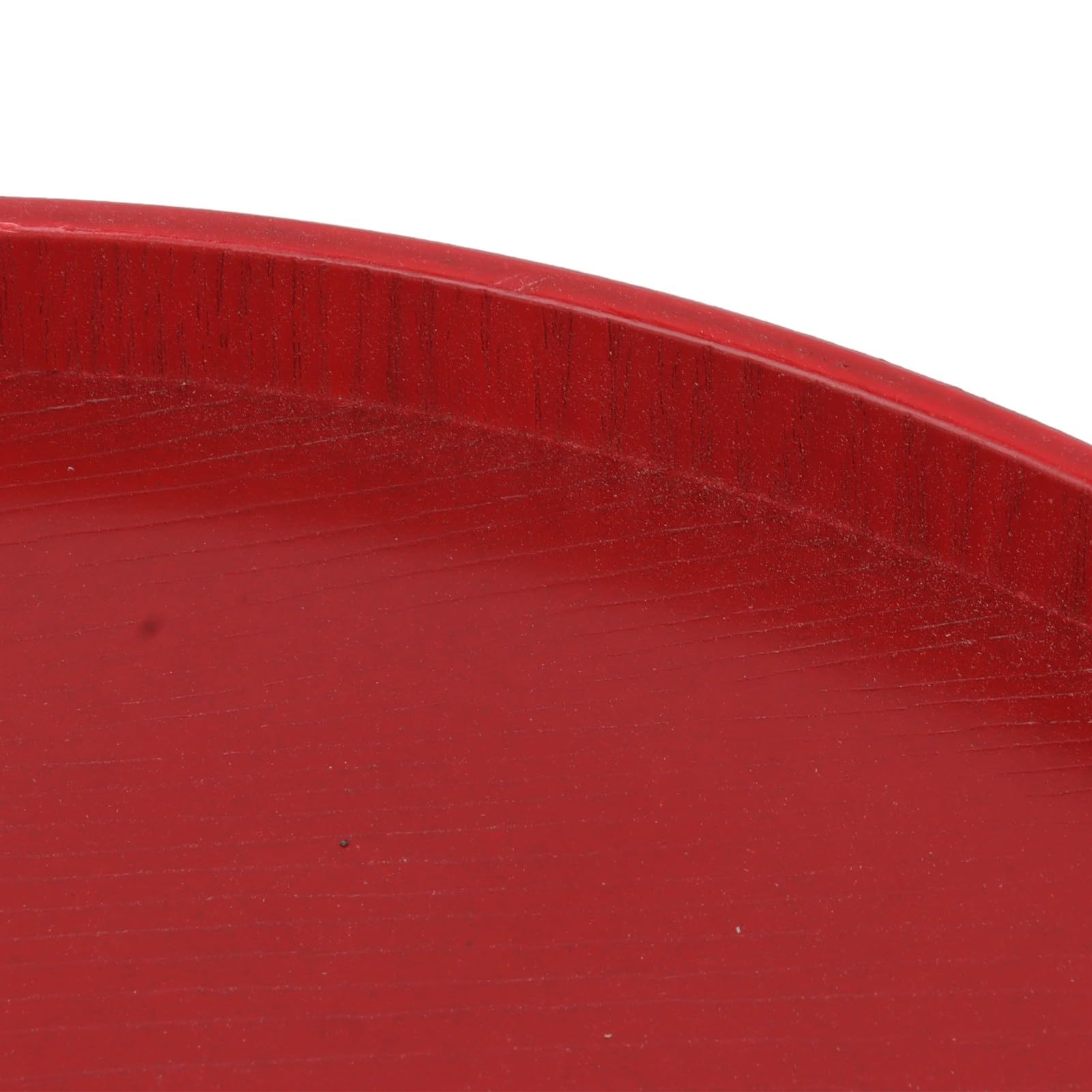 Bandeja de Servicio de Madera roja de Estilo Chino, Bandeja para té y Aperitivos de Boda, 4 Piezas de Bandeja para Frutas y Dulces de Fraxinus mandshurica con Bordes elevados para (Redonda)