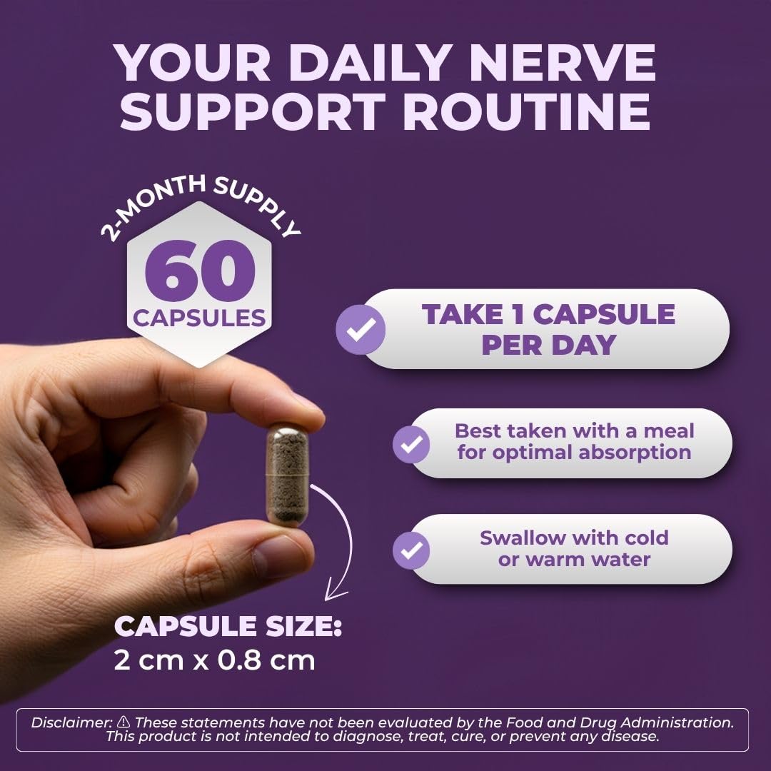 Vitalyra Nerve Support Supplement with Alpha Lipoic Acid and CoQ10, Vegan — Amazon image 7
