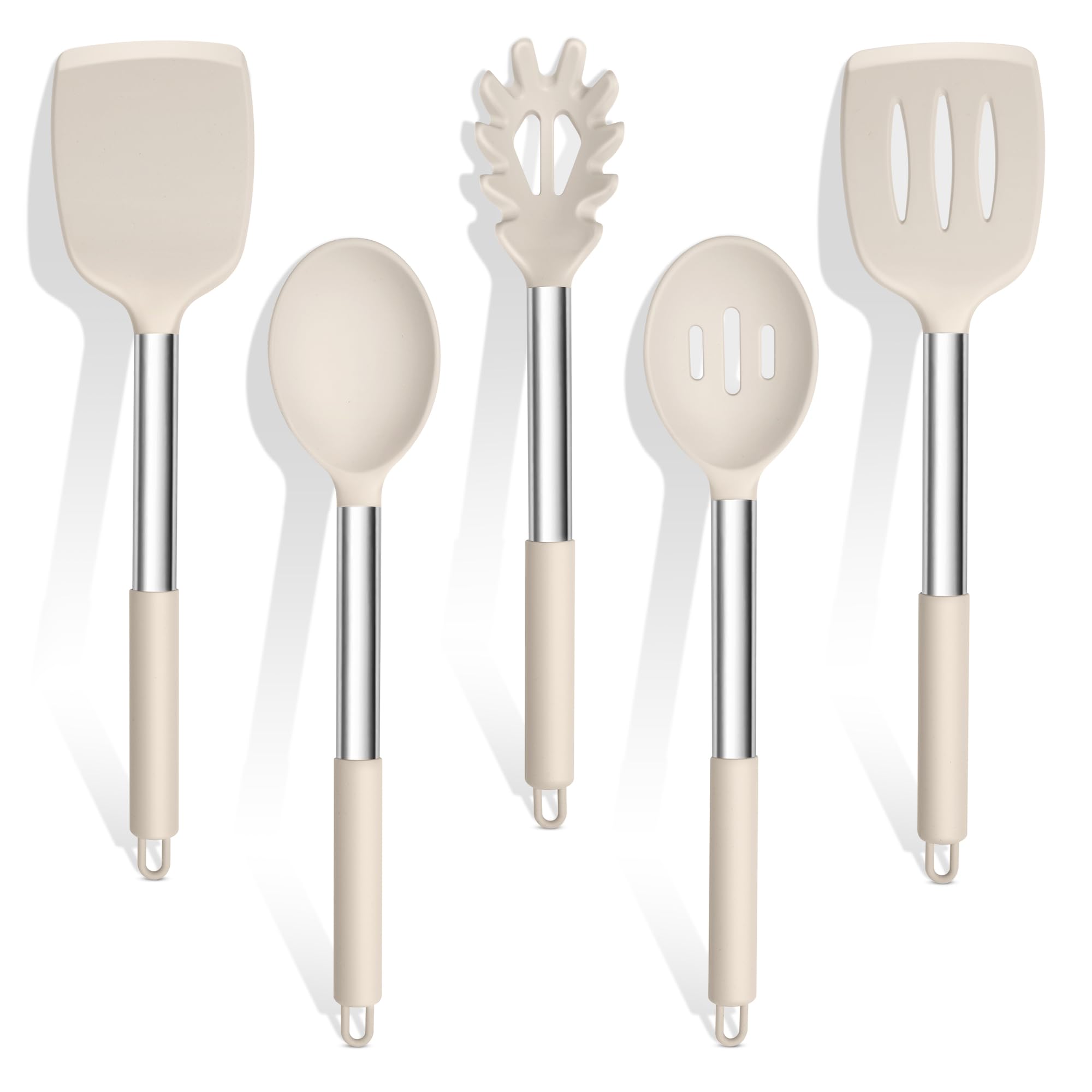 TeamFar 5-Piece Silicone Cooking Utensils Set