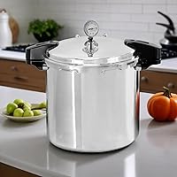 Kilogorge 24qt Pressure Canner with Gauge, 14.5 PSI Aluminum Canning Cooker for Gas & Induction Stoves