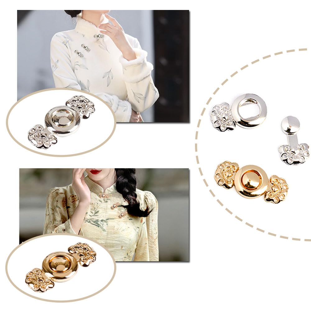 Clip Vintage Per Cardigan E Maglioni – Set Da 3 In Nero, Argento E Oro, Regolabili, In Lega Di Zinco