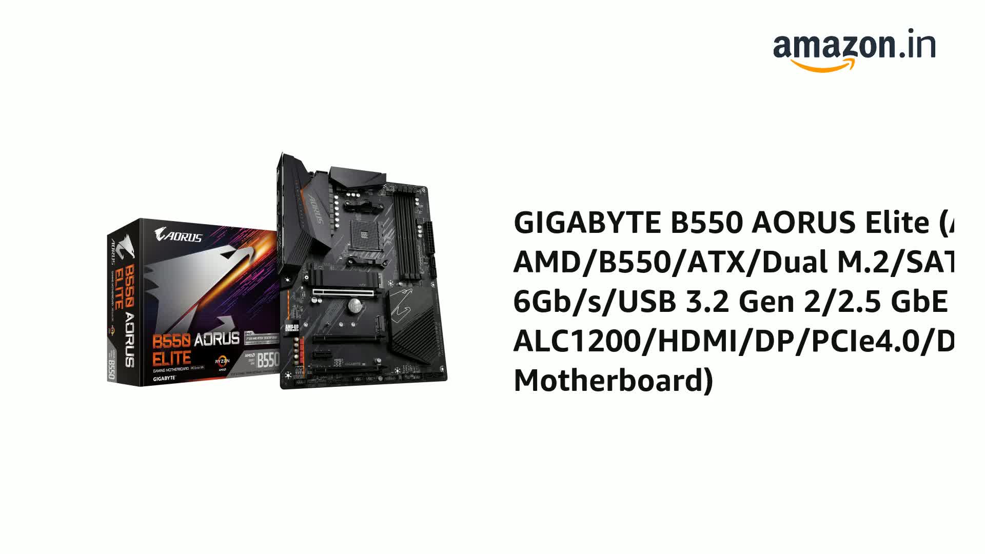 Amazon.in: Buy GIGABYTE B550 AORUS Elite (AM4 AMD/B550/ATX/Dual M
