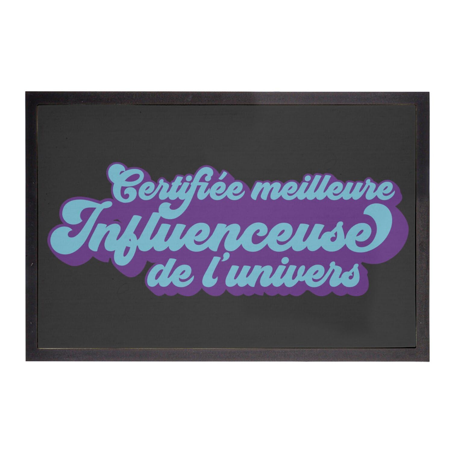 Paillasson noir original à offrir à une amie influenceuse web