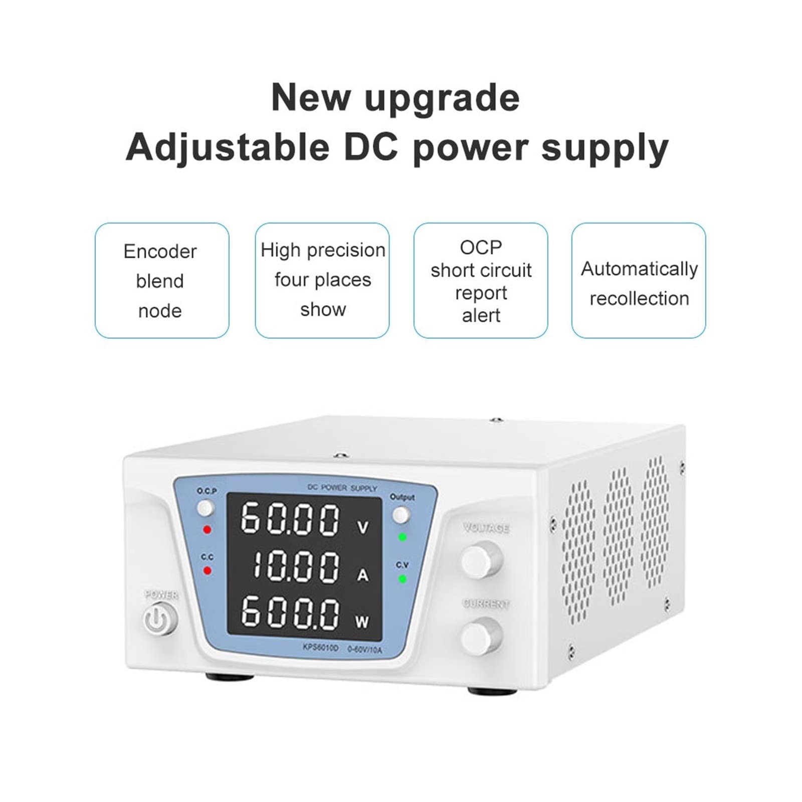 Labor-DC-Netzteil Stabilisiertes Netzteil Einstellbare Variable Digital geregelte Bankquelle 60 V 10 A 30 20 A Benutzersicherheit(KPS1520D 15V 20A)