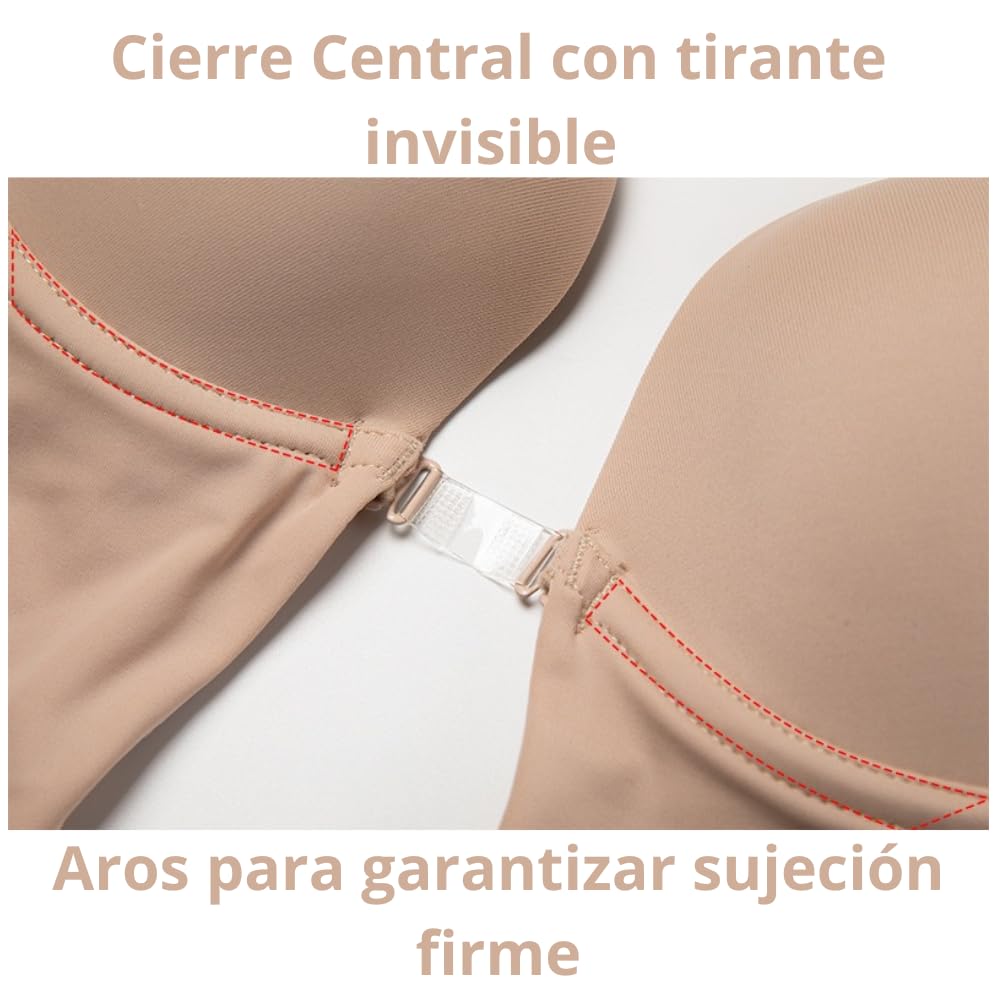 Body Tanga espalda descubierta, Sujetador, Lencería mujer moldeadora, sexy y ajustable.