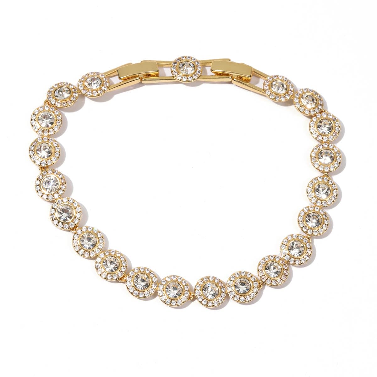 Collana angelica - Collane di cristallo in oro 18 carati, collana delicata di gioielli in oro, cristallo trasparente per donne, matrimonio, festa, matrimonio, San Valentino