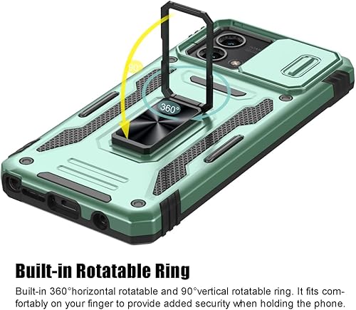 Miniatura 3 de SYONER Funda para Moto G Stylus 5G 2023 con protector de pantalla de vidrio templado, funda a prueba de golpes, funda deslizante para cámara y
