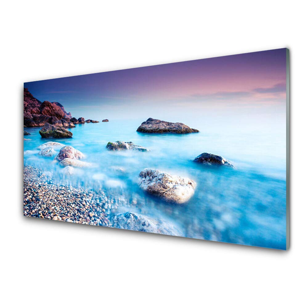 Tableau décoration déco mural moderne design en plastique imprimé plage 100x50