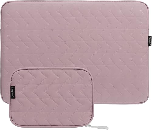 Simpolor Funda para laptop delgada de algodón perla para laptop delgada de 13.3 pulgadas, funda antiarañazos para laptop de 13.3 pulgadas con bolsa