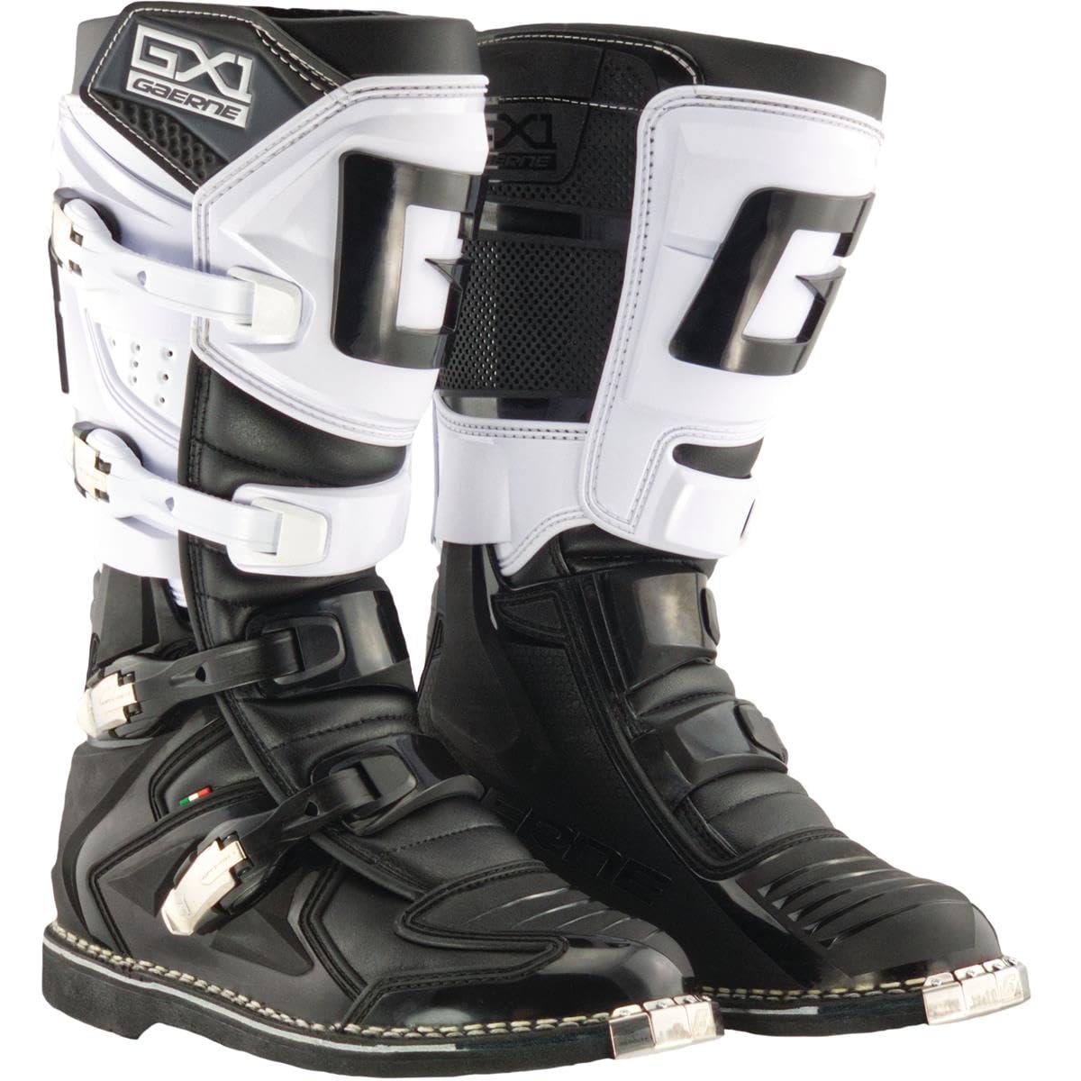 Gaerne Men's GX1 Dirt Bike Boot Motorcycle, White/Black, 13