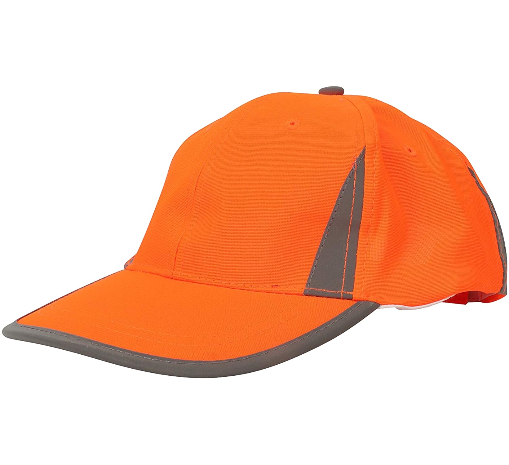 Real Life Fashion Ltd Women's Orange Unisex Hi Visibility Fluorescent Caps Outdoor Work Safety Baseball Cap Mens Bright Solid Color Hi Vis Sunscreen Hip Hop Snapback Hat For Hiking Outdoor Sports (Black One Size)