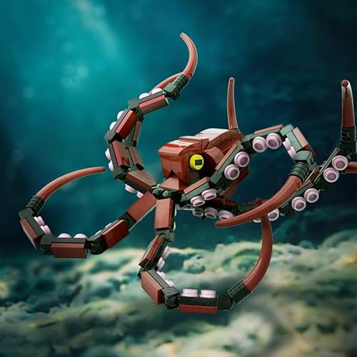 Miniatura 4 de Aetheria MOC - Juego de construcción de pulpo, criatura marina profunda, pulpo, bloques de construcción, adorno creativo, juguete para niños y