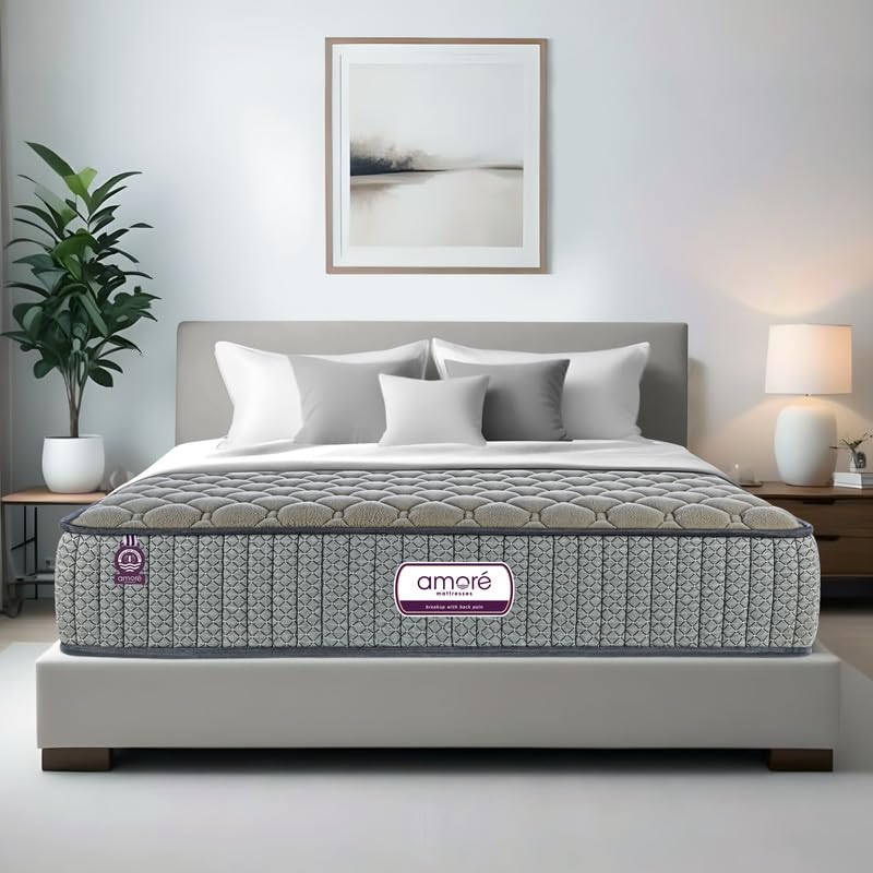 Image of AMORE Spine 6 Inches High Resilience (HR) Memory and Rebonded Foam Orthopedic Mattress |Queen Size (84x60x6) |CertiPUR-US Certified HR Foam | CertiGuard Technology