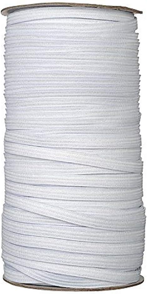 Elastic Cord/Elastic Rope/Elastic Band/Bungee/Heavy Stretch Knit Elastic Spool/6mm,100Yards (White)