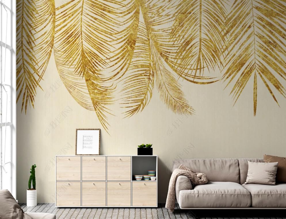 Papier peint intissé résistant golden leaf de dimensions 400x280cm - 2