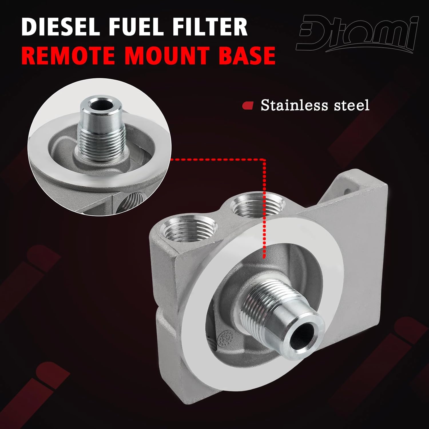 4770/24770 Fuel Filter Base Kit Compatible With 1R-0749 1R-0750 Cat Fuel Filter, Replacement Diesel Filter Remote Mounting Base (2 Pcs)